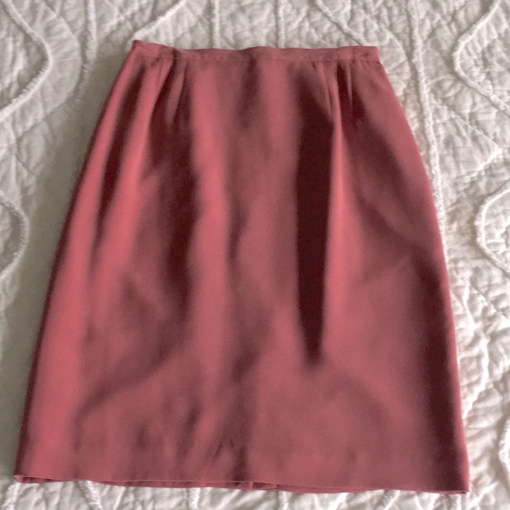 Mauve/rose blush pink, knee-length skirt by Talbots (petite)